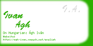 ivan agh business card
