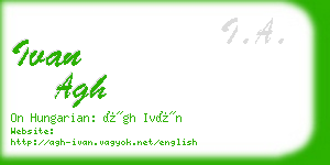 ivan agh business card